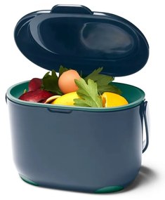 Modro-zelená nádoba na kompostovateľný odpad Addis Caddy, 2,5 l