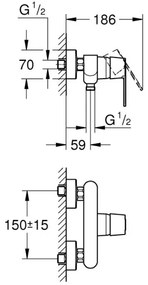 GROHE 32888000 - Sprchová batéria GET DN 15 lesklý chróm