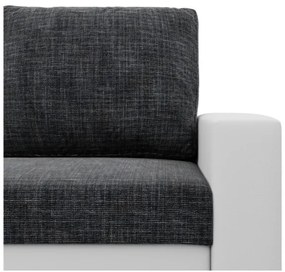 Trojmiestna rozkladacia sedačka LUNA tmavosivá / biela