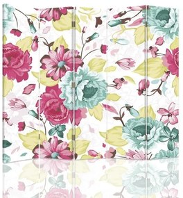 Gario Paraván Retro kvety Rozmery: 180 x 170 cm, Prevedenie: Otočný paraván 360°