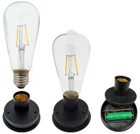 LED Solárne svietidlo LUISA 1xE27/1,2V IP44