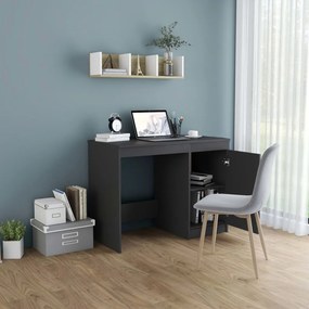 Písací stôl, sivý 100x50x76 cm, drevotrieska