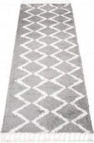 TA Koberec C090B TMAVO SIVÁ/KRÉMOVÁ BOHO Rozmer: 80x250 cm