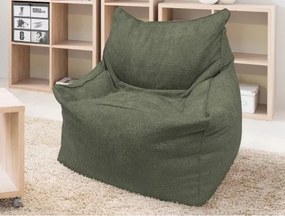 Sedací vak Norvik, olivovo zelená štruktúrovaná tkanina%