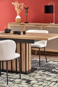 Jídelní rozkládací stůl Lamello 130/180 cm dub artisan/černý