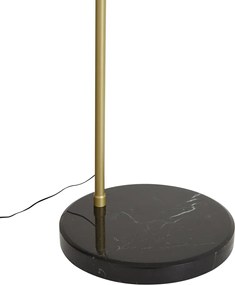 Dizajnová oblúková stojaca lampa zlatá vrátane LED s 3-stupňovým stmievaním - Anello