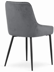Zamatová stolička Berlin sivá