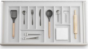 IN-DURO Príborník STRIPES 79 - 85 cm s hĺbkou 42 - 49 cm, biela