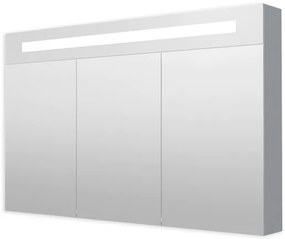 Zrkadlová skriňa 120 cm s LED osvetlením, 3 dvere, zásuvka+vypínač, IP44 GALZS120LED
