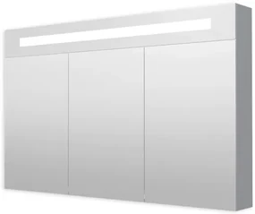 Zrkadlová skrinka s osvetlením Naturel Iluxit 120x75 cm MDF šedostrieborná GALZS120LED