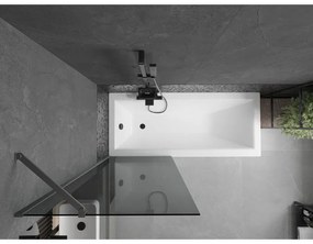 Mexen Next, 1-krídlová vaňová zástena 70 x 150 cm, 6mm šedé sklo, grafitová, 895-070-000-00-40-95
