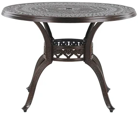 Záhradný stôl 102 cm SALIO (MDF) (hnedá) (pre 4 osoby). Vlastná spoľahlivá doprava až k Vám domov. 1018808