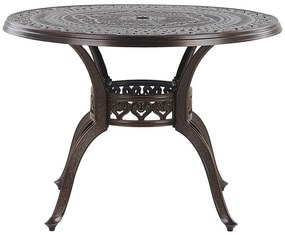 Záhradný stôl 102 cm SALIO (MDF) (hnedá) (pre 4 osoby). Vlastná spoľahlivá doprava až k Vám domov. 1018808