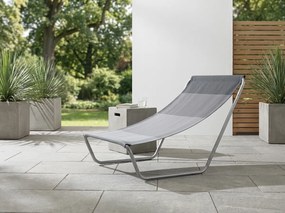 Skladacie plážové ležadlo SAND, sivé pruhy