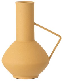 Žltá kovová váza Bloomingville Irine, výška 21 cm