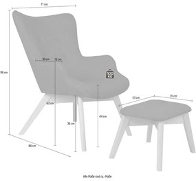 Tmavozelené kreslo s podnožkou Niko – Ropez