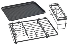 WENKO 54798100 - Odkvapkávač na riad AMY 42,5x31,5 cm čierny