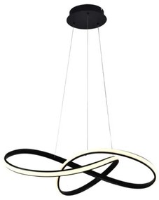 LED Stmievateľný luster na lanku LED/70W/230V 3000-6500K čierna + diaľkové ovládanie