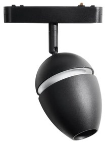 Moderné čierne bodové svetlo pre 1-fázový koľajnicový systém vrátane LED - Magnetic Eggy