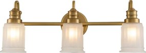 Quoizel QZ-SWELL3-BB-BATH-LED Kúpeľňové nástenné svietidlo SWELL 3xG9/3W/230V IP44 zlaté