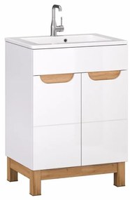 Kúpeľňová skrinka pod umývadlo Bafi 2D 60 cm