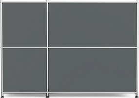 Kovová odkladacia skrinka »CN3« s 2 výklopnými priehradkami, sivá