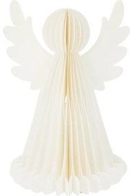 Svietiaca vianočna dekorácia Anjel, 28 cm, 6 LED, na batérie, časovač