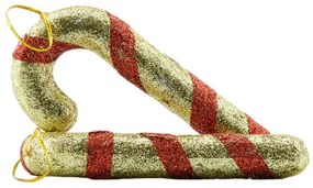 DECOLED Berlička lízátko, 12 cm, zlatá červená, 10 ks