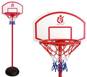 LEAN TOYS Basketbalový kôš – biely 210 cm