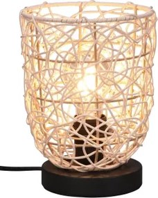 Stolná lampa Lovis, ratan%