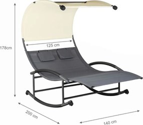 ZÁHRADNÉ HOJDACIE LEŽADLO CAPRI 2 MIESTNÉ