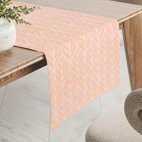 Biante Bavlnený behúň na stôl Sandra SA-213 Listy na marhuľovo oranžovom 45x140 cm