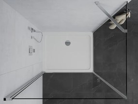 Mexen Pretoria sprchovací kút 90 x 100 cm, priehľadný, chróm + plochá sprchová vanička-852-090-100-01-00-4010