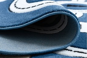 Dywany Łuszczów, Detský kusový koberec Petit Town streets blue, 140x190, modrá, detská izba