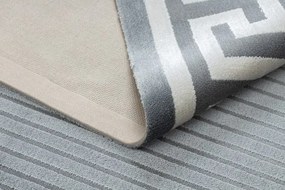 Koberec PEARL 51327F rám / grécky / štrukturálny, sivý