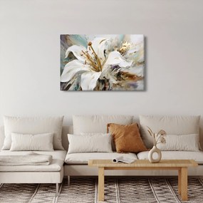 Obraz - Abstrakcia s ľaliou (90x60 cm)