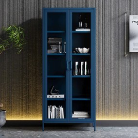 Vitrína ANGELO, 800 x 1850 x 450 mm, Modern: farba granátová