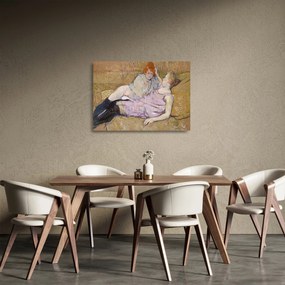 Sklenený obraz - Henri de Toulouse-Lautrec, The Sofa, reprodukcia (70x50 cm)