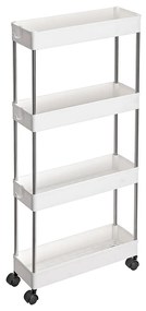 Regál na kolieskach VOXO II biely