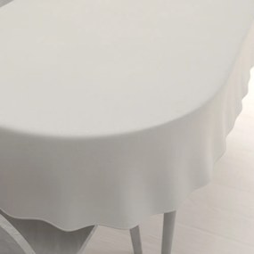 Biante Veľký dekoračný oválny obrus BKS-403 Svetlo sivobéžový 260x320 cm
