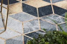 Dywany Łuszczów, Kusový koberec ANDRE Geometric 1171, 120x170, čiernobiela, chodba / predsieň