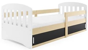 Detská posteľ CLASSIC 1 160x80 cm Borovica – čierna