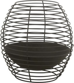 Čierno-hnedé železné okrúhle ohnisko Tippo - Ø 60*60 cm