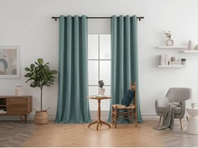 Zatemňovací záves DREAM VELVET 140x250 cm, modrozelený Zavesenie: Kovové krúžky