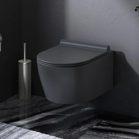 Závesné WC AM.PM X-Joy CXB1700MBSC bezokrajové, so sedadlom Microlift, čierne