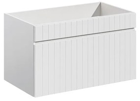 Závěsná umyvadlová skříňka Iconic se zápustným umyvadlem 80 cm bílá