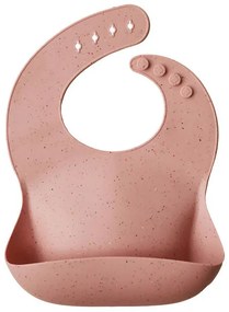 Mushie Silikónový podbradník: Peach Terrazzo