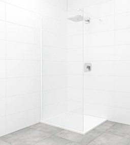 Sprchová zástena Walk-in 90 cm SAT vo farbe profilu biela SATBWI90PRB