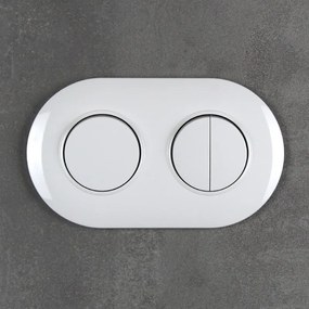 Elhard Okrúhly dvojitý rámček Rondo, biely RD3002W