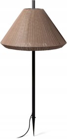 Faro Saigon vonkajšia lampa so zápichom, šedá/hnedá, IP65, E27, 137 cm